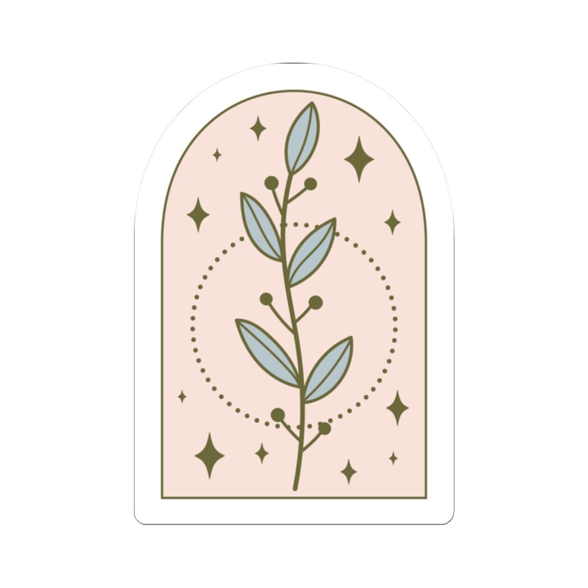 Boho Botanical Leaf Sticker | Waterproof Vinyl Art (Matte/Glossy)