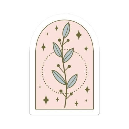 Boho Botanical Leaf Sticker | Waterproof Vinyl Art (Matte/Glossy)