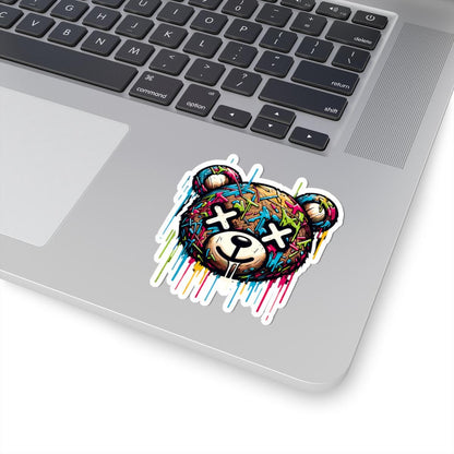 Graffiti Bear Vinyl Sticker | Urban Streetwear, Waterproof Art (Glossy or Matte)
