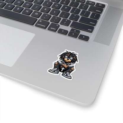 Dreadlock Bear Vinyl Sticker | Urban Gothic Streetwear Art (Glossy or Matte)