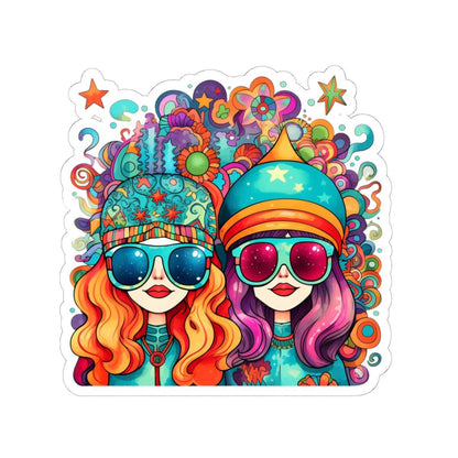 Groovy Girls Sticker | Psychedelic Retro Vinyl Decal (Waterproof)