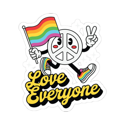 Love Everyone Pride Sticker | Rainbow Peace Vinyl Decal (Glossy)