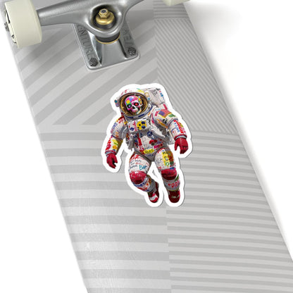 ColorFlow | Rebel Skull Astronaut Sticker | Graffiti Vinyl Decal for Alt Space Vibes & Bold Expression