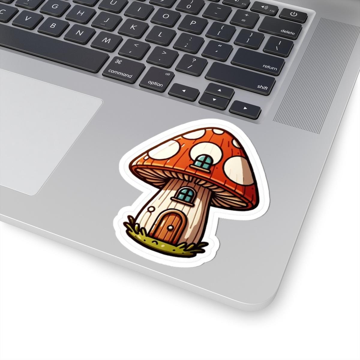 Mushroom House Sticker | Whimsical Toadstool Vinyl Decal (Waterproof)