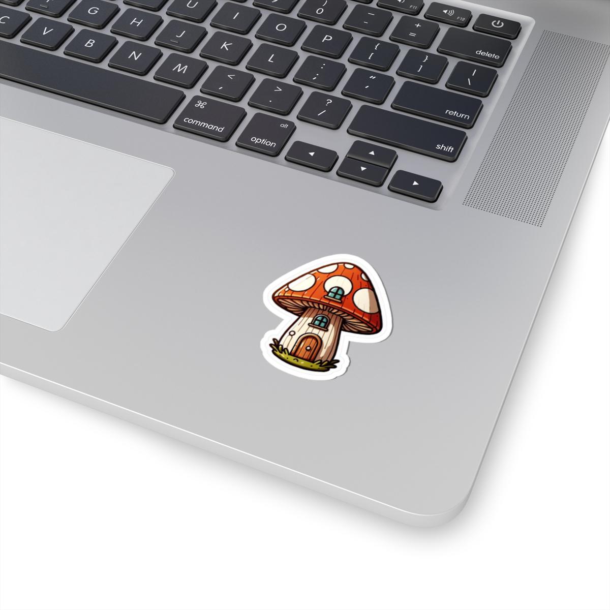 Mushroom House Sticker | Whimsical Toadstool Vinyl Decal (Waterproof)