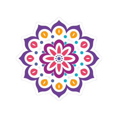 Vibrant Floral Mandala Sticker | Boho Vinyl Decal, Spiritual Decor (Journal, Laptop)