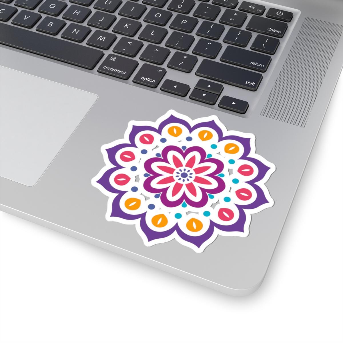 Vibrant Floral Mandala Sticker | Boho Vinyl Decal, Spiritual Decor (Journal, Laptop)