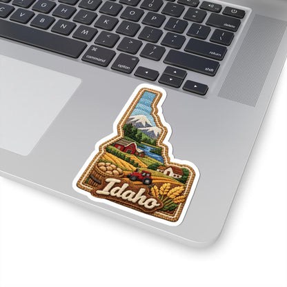 ColorFlow | Idaho Rustic Heartland Vinyl Sticker | Mountain Farms River Valleys and Country Life Art