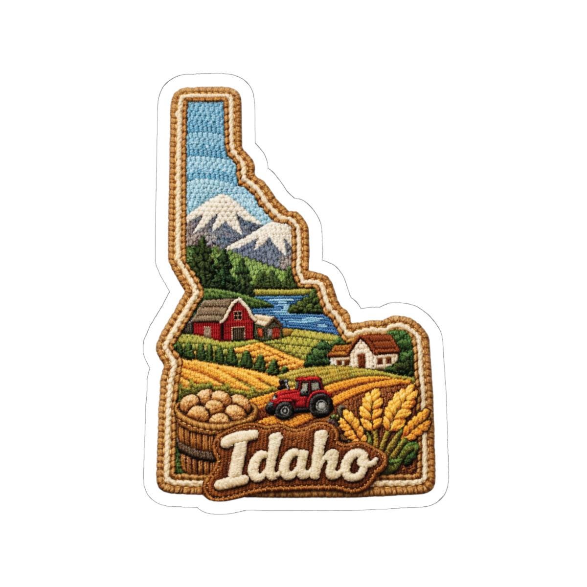 ColorFlow | Idaho Rustic Heartland Vinyl Sticker | Mountain Farms River Valleys and Country Life Art