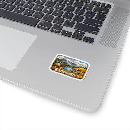 ColorFlow | Colorado Alpine Wilderness Vinyl Sticker | Mountain Lake Elk and Scenic Rocky Range Art