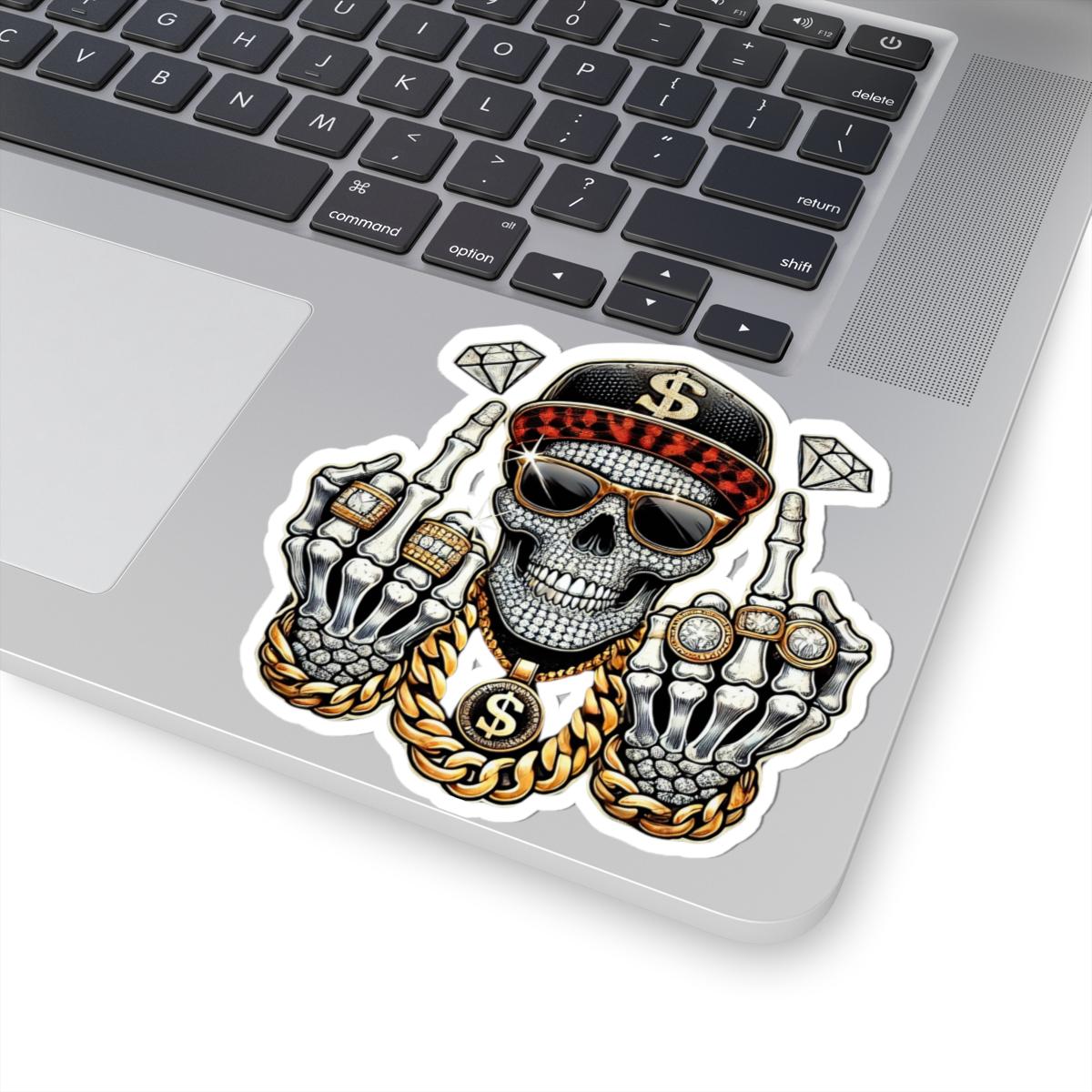 Bling Skull Vinyl Sticker | Diamond Art Waterproof Decal (Water Bottles, Laptops)