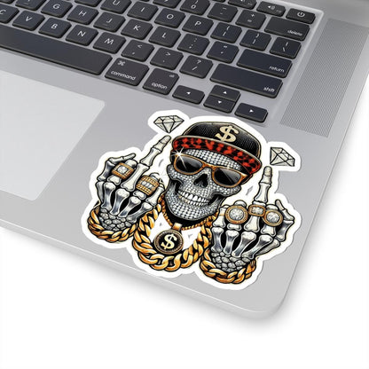 Bling Skull Vinyl Sticker | Diamond Art Waterproof Decal (Water Bottles, Laptops)