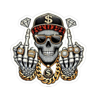Bling Skull Vinyl Sticker | Diamond Art Waterproof Decal (Water Bottles, Laptops)