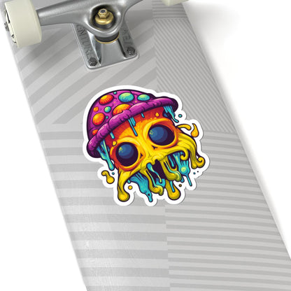 ColorFlow Drippy Mushroom Sticker | Psychedelic Vinyl Art Decal (Waterproof)
