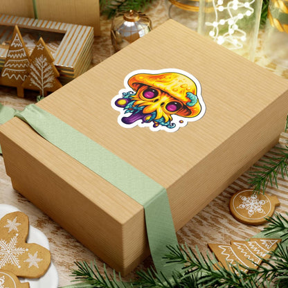 Psychedelic Mushroom Creature Vinyl Sticker | Waterproof Art Decal (Glossy/Matte/Holographic)