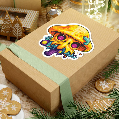 Psychedelic Mushroom Creature Vinyl Sticker | Waterproof Art Decal (Glossy/Matte/Holographic)