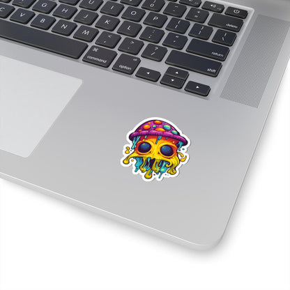 ColorFlow Drippy Mushroom Sticker | Psychedelic Vinyl Art Decal (Waterproof)