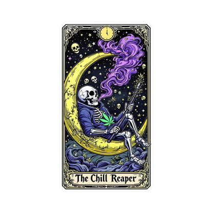 ColorFlow | Chill Reaper Skeleton Vinyl Sticker | Waterproof Art Decal | Glossy Matte Holographic | 6 Sizes