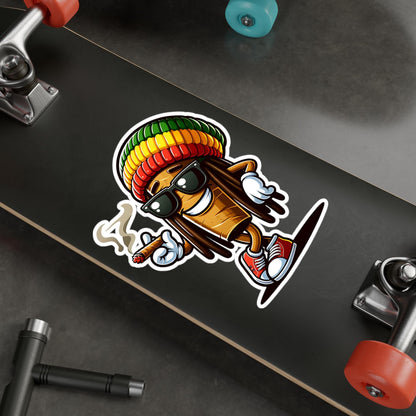 Reggae Blunt Cartoon Sticker | Waterproof Vinyl Art Decal (Glossy, Matte, Holographic)