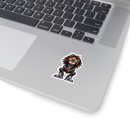 ColorFlow | Multicolor Dread Bear Vinyl Sticker | Urban Streetwear Gamer Sticker | Waterproof Glossy or Matte