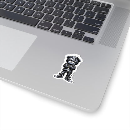 Cyber Gothic Bear Sticker | Punk Streetwear Gamer Vinyl Decal (Waterproof)