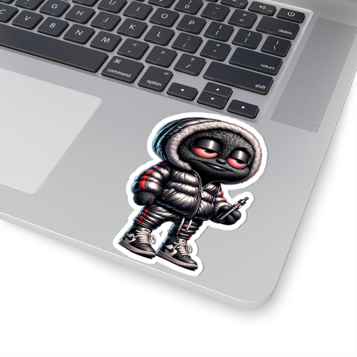 ColorFlow Furry Monster Sticker | Streetwear Puffer Jacket Vinyl Decal