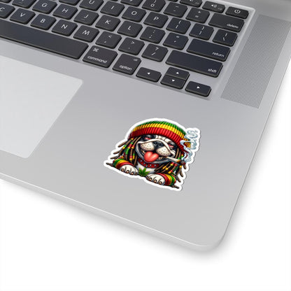 Rasta Bulldog Sticker | Waterproof Vinyl Decal for Laptops, Cars