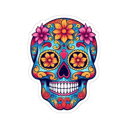 ColorFlow Sugar Skull Sticker | Waterproof Floral Calavera Decal