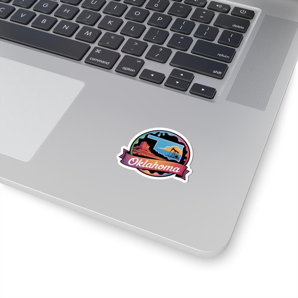 ColorFlow | Oklahoma Desert Mesa Oilfield Vinyl Sticker | Sooner State Sunset Travel Art Decal