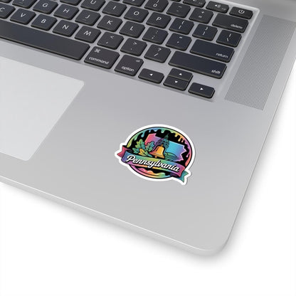 ColorFlow | Pennsylvania Liberty Bell Skyline Vinyl Sticker | Keystone State Landmark Travel Art Decal