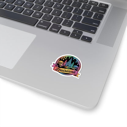 ColorFlow | Louisiana French Quarter Jazz Vinyl Sticker | NOLA Skyline Travel Art Decal