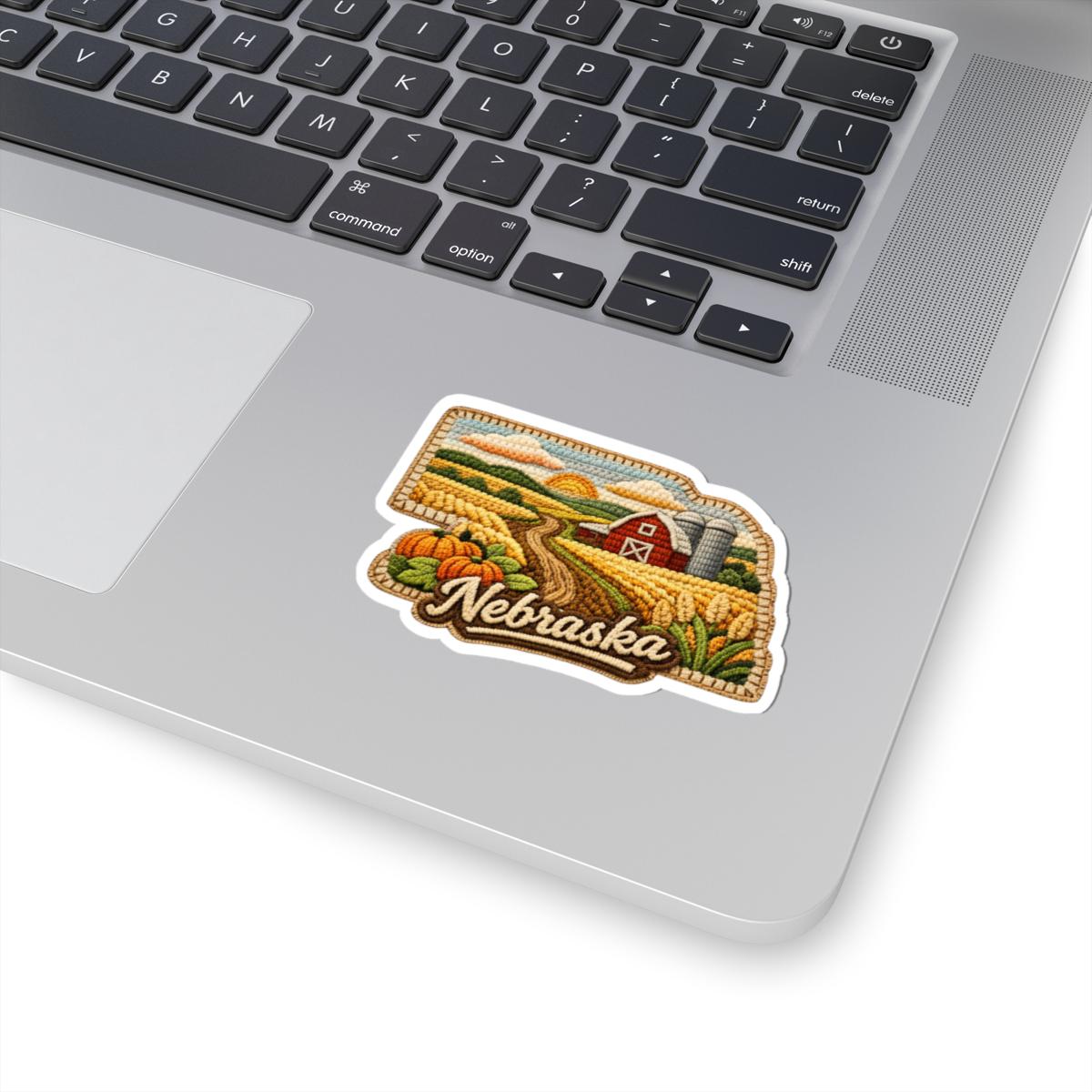 Nebraska Plains Vinyl Sticker | Golden Fields Rustic Barn Art