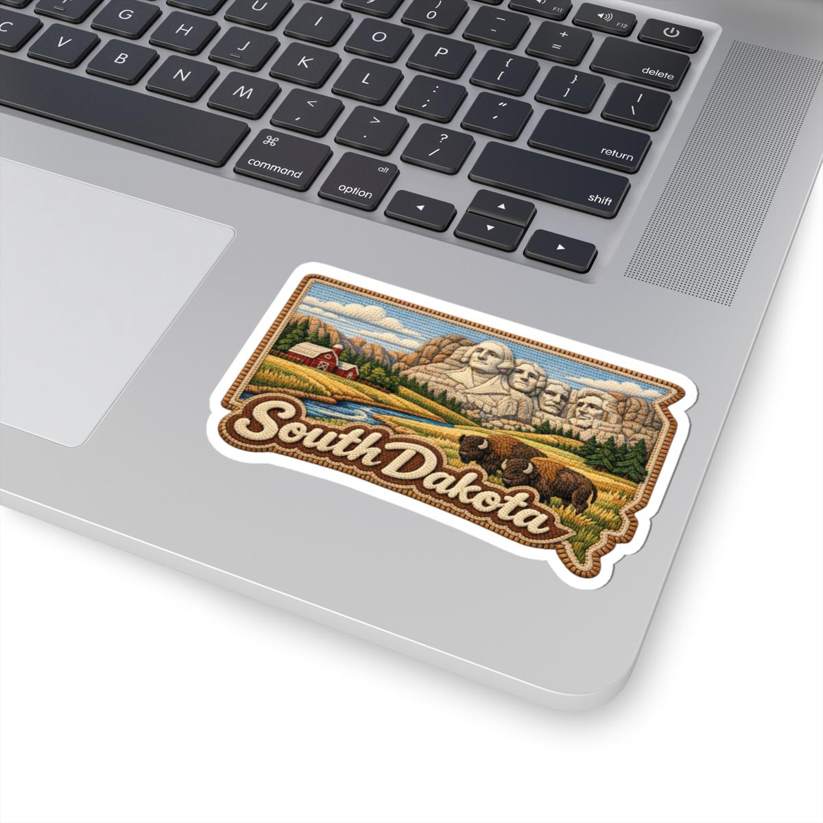 ColorFlow | South Dakota Monument Plains Vinyl Sticker | Black Hills Farmland Bison and Historic Peaks Art