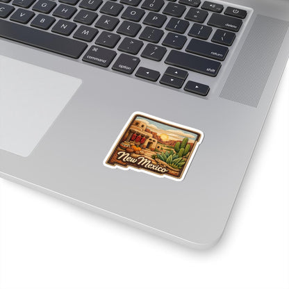 ColorFlow | New Mexico Desert Traditions Vinyl Sticker | Adobe Pueblo Sunrise and Southwest Canyon Art