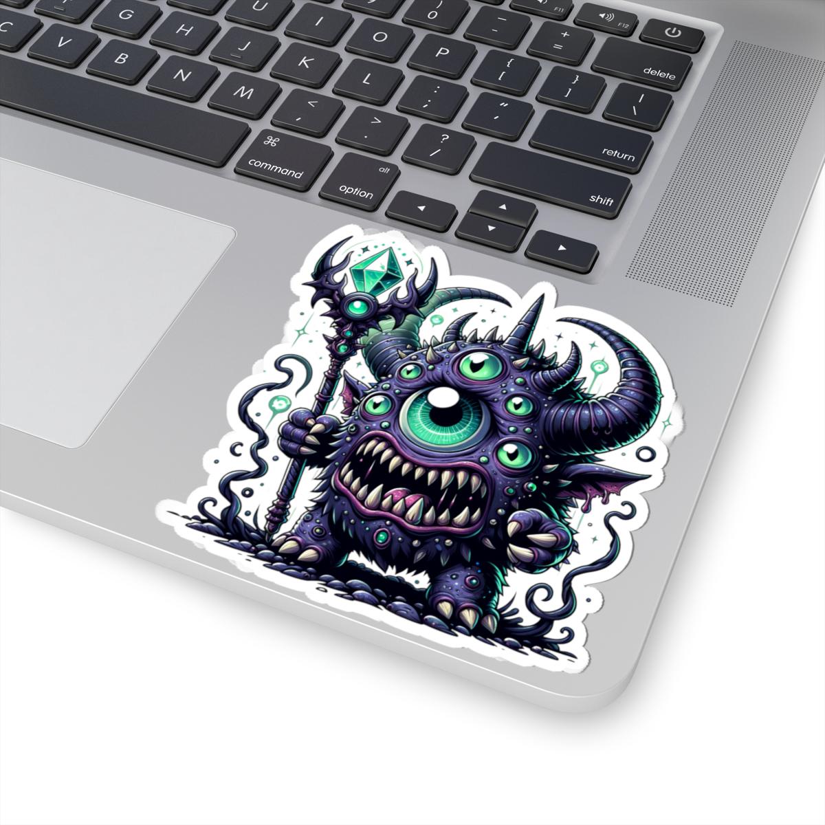 ColorFlow Multi-Eyed Cyclops Monster Vinyl Sticker | Fantasy Art Decal, Magic Creature
