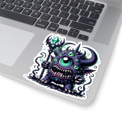 ColorFlow Multi-Eyed Cyclops Monster Vinyl Sticker | Fantasy Art Decal, Magic Creature
