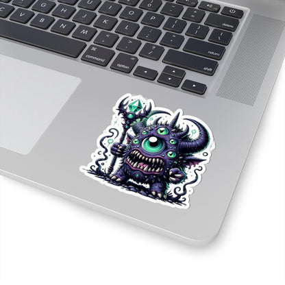 ColorFlow Multi-Eyed Cyclops Monster Vinyl Sticker | Fantasy Art Decal, Magic Creature