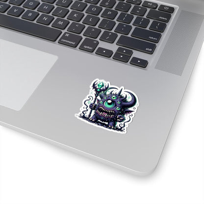 ColorFlow Multi-Eyed Cyclops Monster Vinyl Sticker | Fantasy Art Decal, Magic Creature