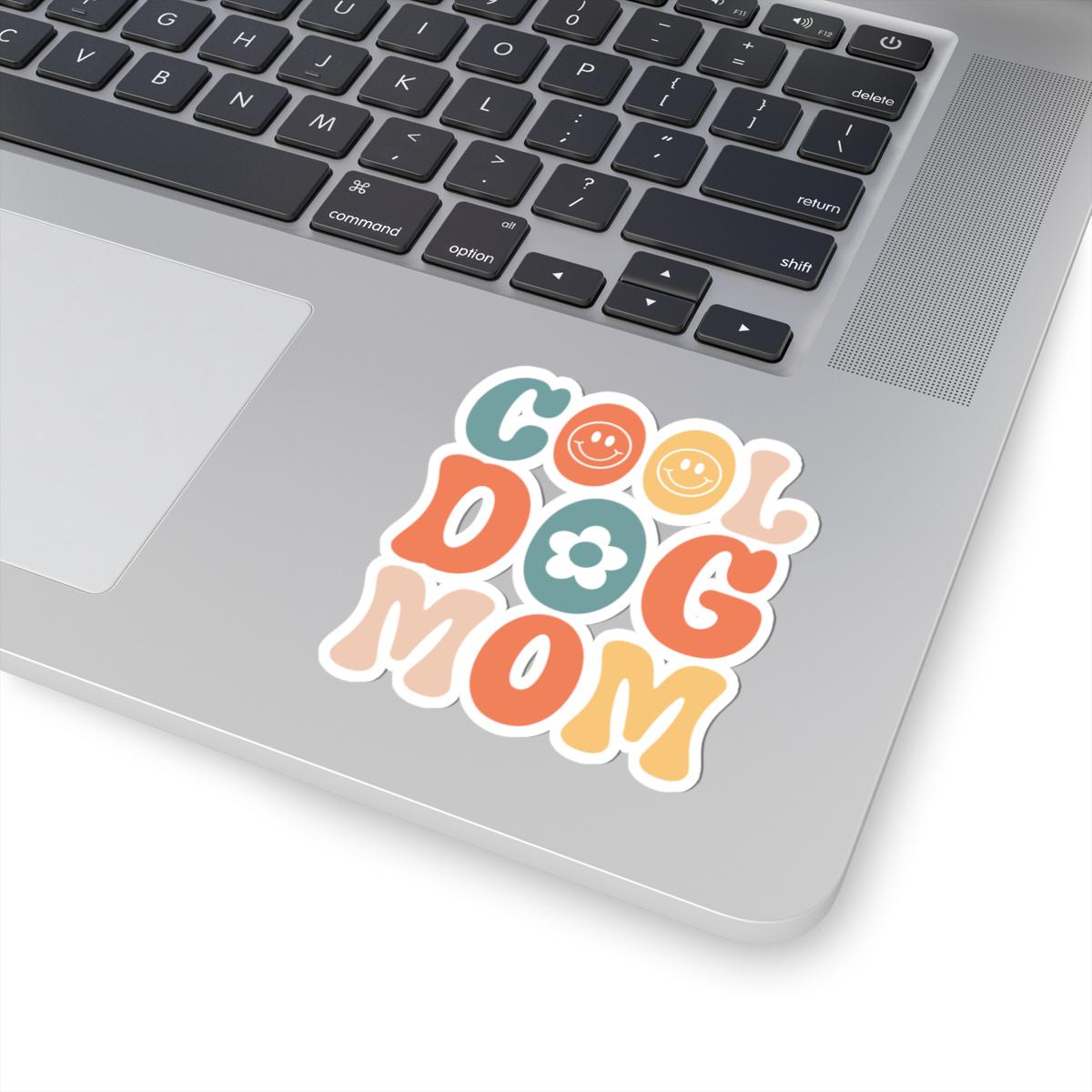 Retro Groovy Dog Mom Stickers, Fun Laptop Decals, Pet Lover Gift