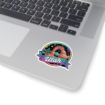 ColorFlow | Utah Delicate Arch Night Sky Vinyl Sticker | Desert Southwest Scenic Travel Art Decal