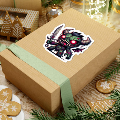 Green Stitched Demon Monster Vinyl Sticker | Sword Art Decal (Waterproof)