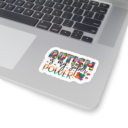ColorFlow | Autism Is My Super Power Vinyl Sticker | Empowering Puzzle Theme Neurodiversity Design