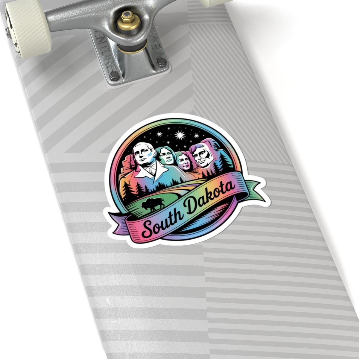 South Dakota Mount Rushmore Night Sky Vinyl Sticker | Black Hills Travel Decal