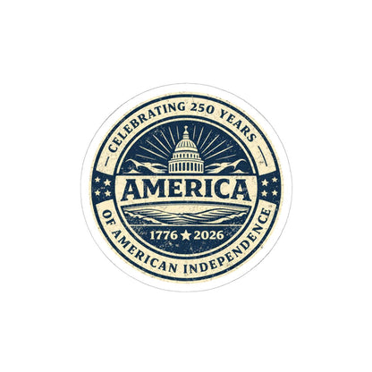 ColorFlow | Celebrating 250 Years of America Independence Patriotic Capitol Vinyl Sticker