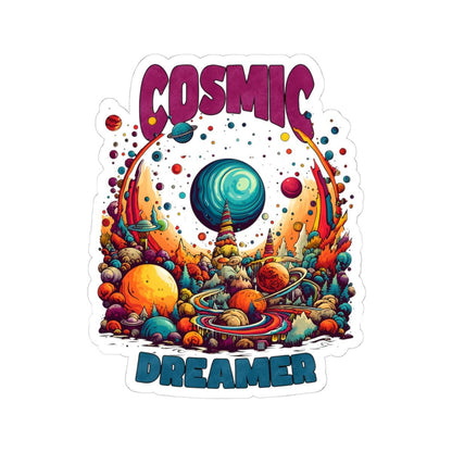 ColorFlow | Cosmic Dreamer Psychedelic Space Fantasy Retro Galaxy Art Vinyl Sticker