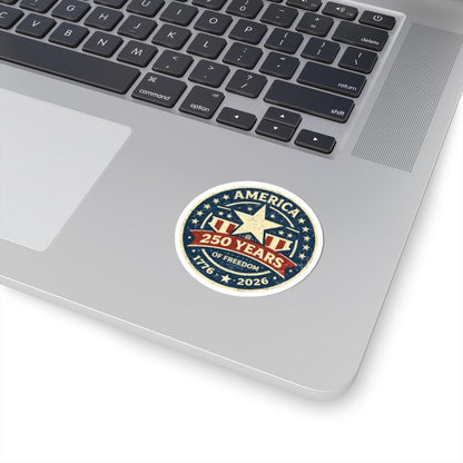 ColorFlow | America 250 Years Freedom Patriotic Star Shield Anniversary Vinyl Sticker
