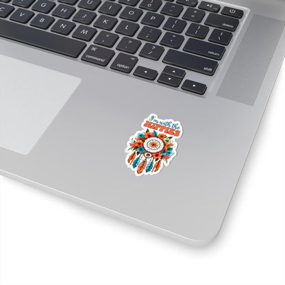 ColorFlow | Im With the Hippies Floral Dreamcatcher Boho Retro Peace Art Vinyl Sticker