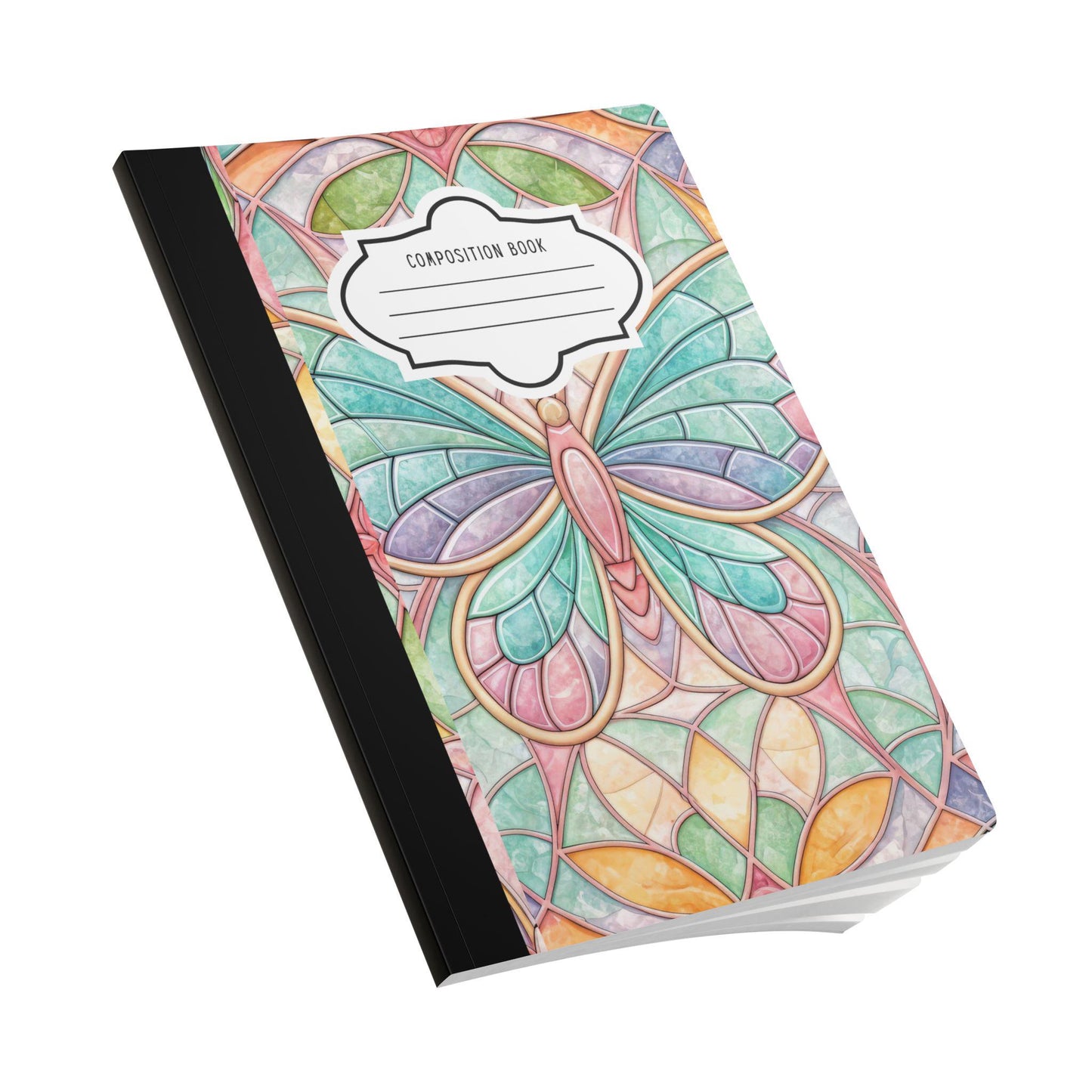 Pastel Butterfly Composition Notebook | Soft Floral Watercolor Journal for Students Writers