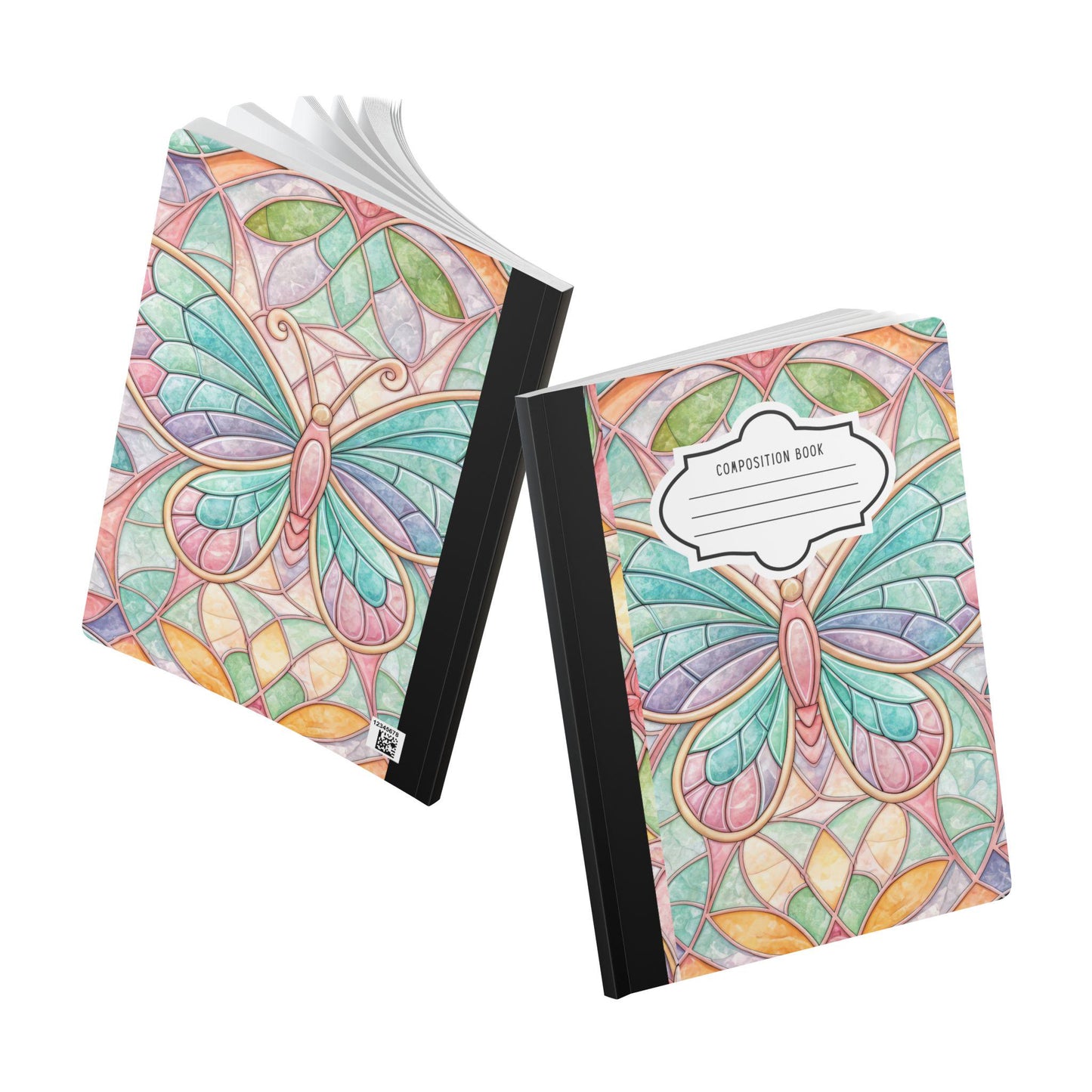 Pastel Butterfly Composition Notebook | Soft Floral Watercolor Journal for Students Writers