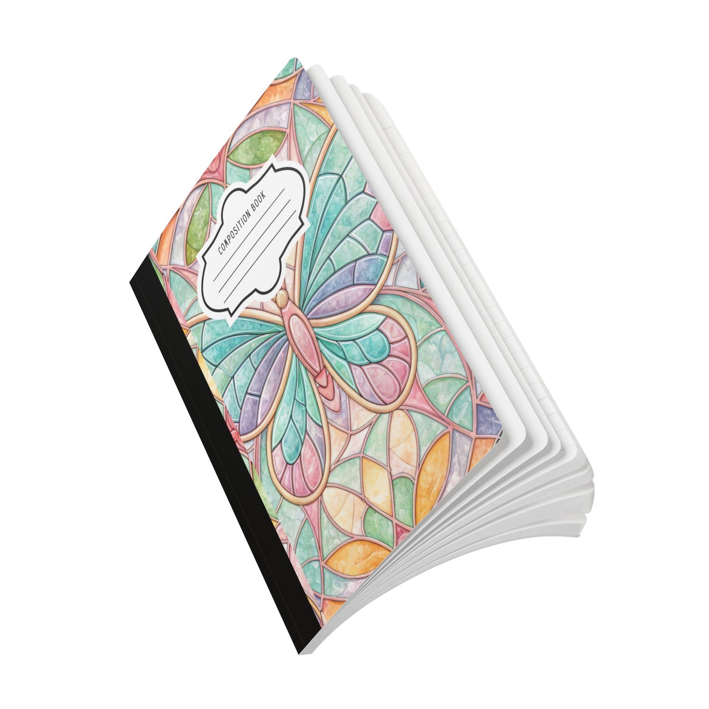 Pastel Butterfly Composition Notebook | Soft Floral Watercolor Journal for Students Writers